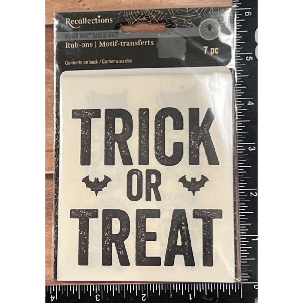 Recollections Rub-On Transfers Halloween 7 Pc Set 430416